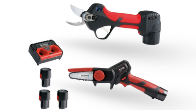 Kit Blue Bird PS 23-25 FASTER + CS 22-04 – Forbice e Potatore a batteria con 3 batterie
