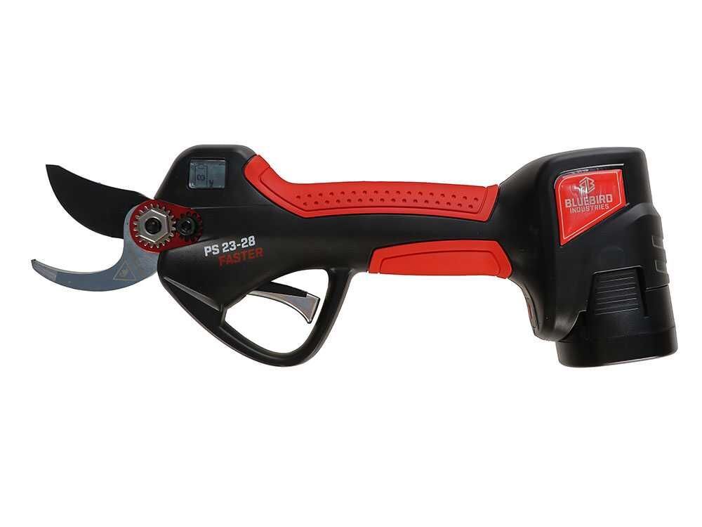 Forbice elettrica da potatura Blue Bird PS 23-28C Faster – 2×16.8V 2.5Ah + guanti antitaglio in omaggio