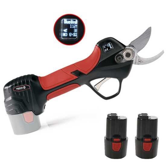 Forbice elettrica da potatura Blue Bird PS 22-23 TWIN – 2 Batterie Litio 8.4V 2 Ah + guanti antitaglio in omaggio