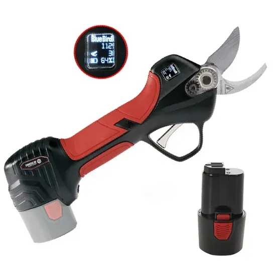 Forbice elettrica da potatura Blue Bird PS 22-23 TWIN – 1 Batteria Litio 8.4V 2 Ah + guanti antitaglio in omaggio