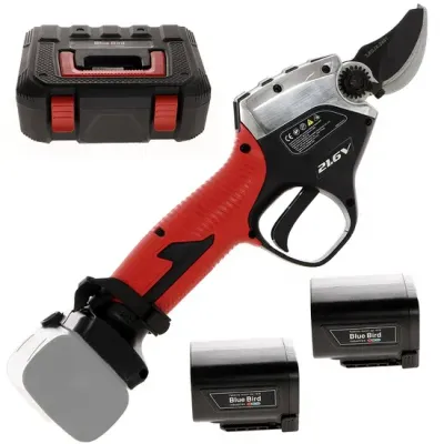 Forbice elettrica da potatura Blue Bird PS 22-38 – 21.6V – 2 batterie 2.5Ah + guanti antitaglio in omaggio