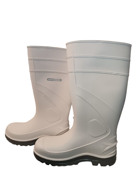 Stivale Antinfortunistico Bianco SOTTOZERO S4 – Puntale Acciaio, Suola PVC Nitrilico Antiscivolo