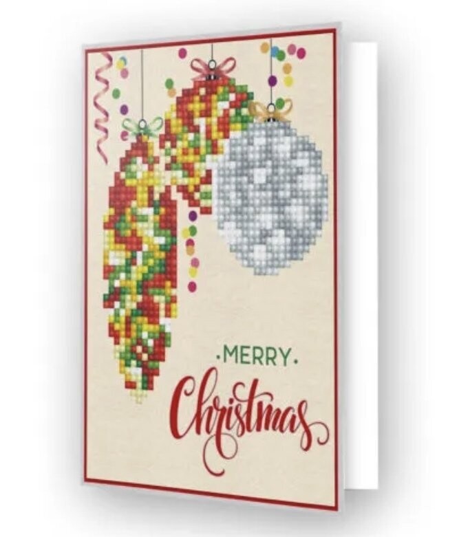 Christmas Baubles Traditional - Greeting card