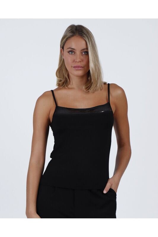 Canotta con lo scollo in pailettes