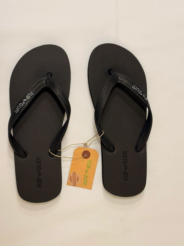 Infradito Total Black in Gomma Naturale e Caucciù