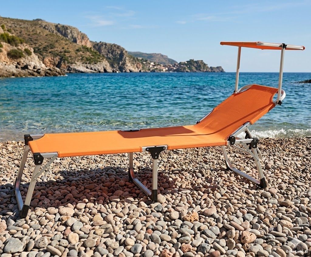 MASSIMO RELAX: Sdraio Alta 37 cm con Tettuccio Parasole