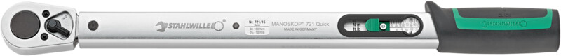 Clé dynamométrique standard MANOSKOP® à cliquet fixe réf. 721 Quick - Taille 15