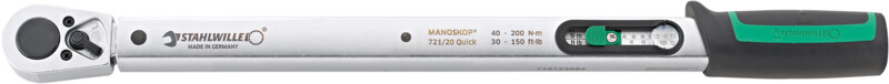 Clé dynamométrique standard MANOSKOP® à cliquet fixe réf. 721 Quick - Taille 20