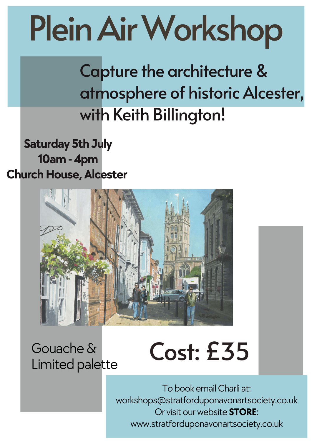 Keith Billington Plein Air Workshop Saturday July 5th