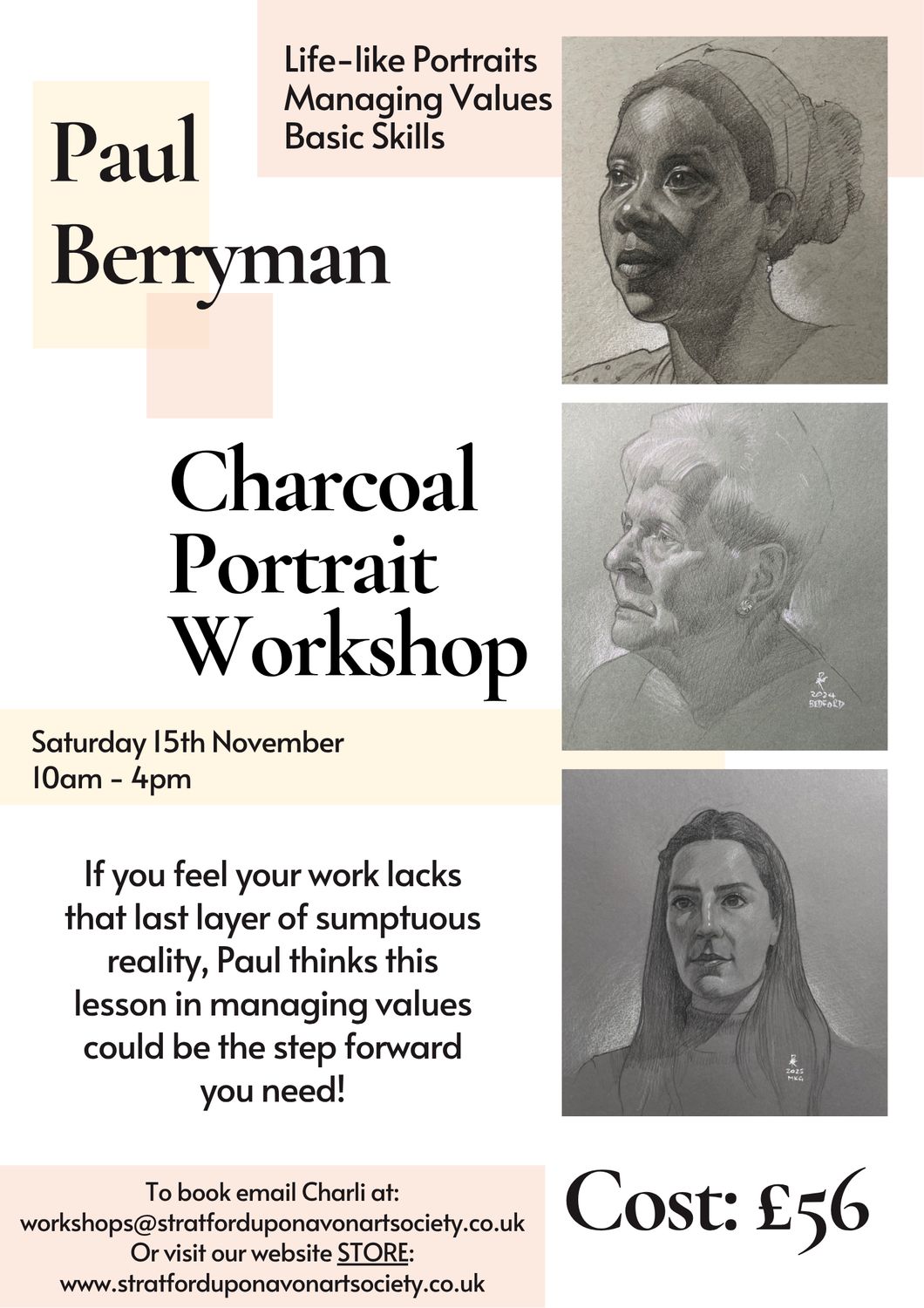 Paul Berryman - Charcoal Portrait Workshop