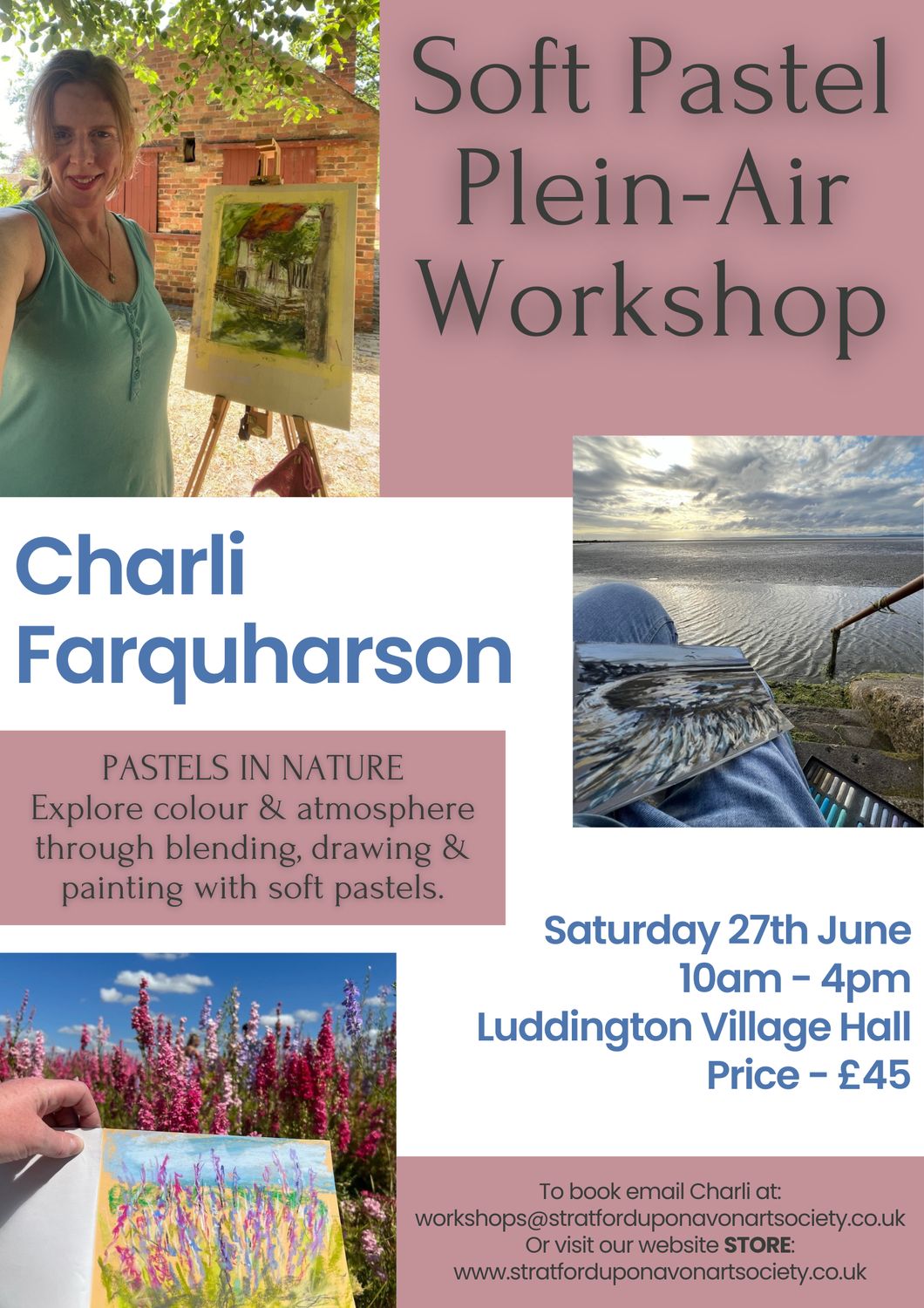Charli Farquharson - Pastels Landscape - plein air - Saturday 27th June