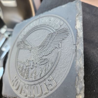Personalized 3d style Slate coasters set