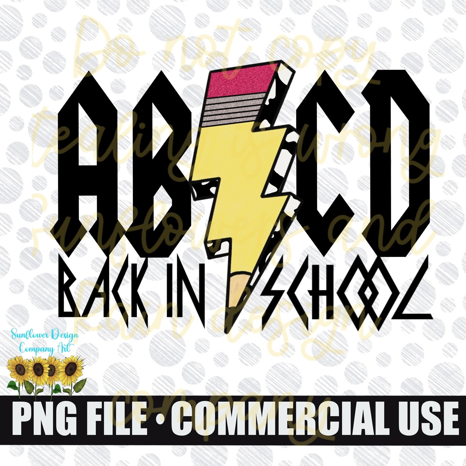 ABCD back to school png file for sublimation T-shirts. Cow print pencil. Teachers kids schools digital download