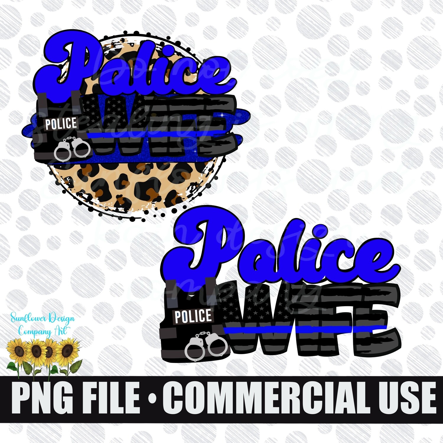 Police wife bundle png files