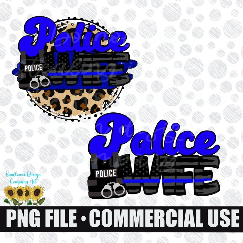 Police wife bundle png files