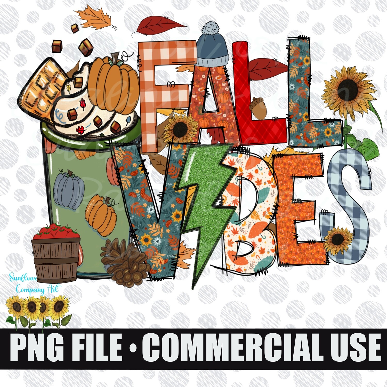 Fall vibes png file for sublimation shirts
