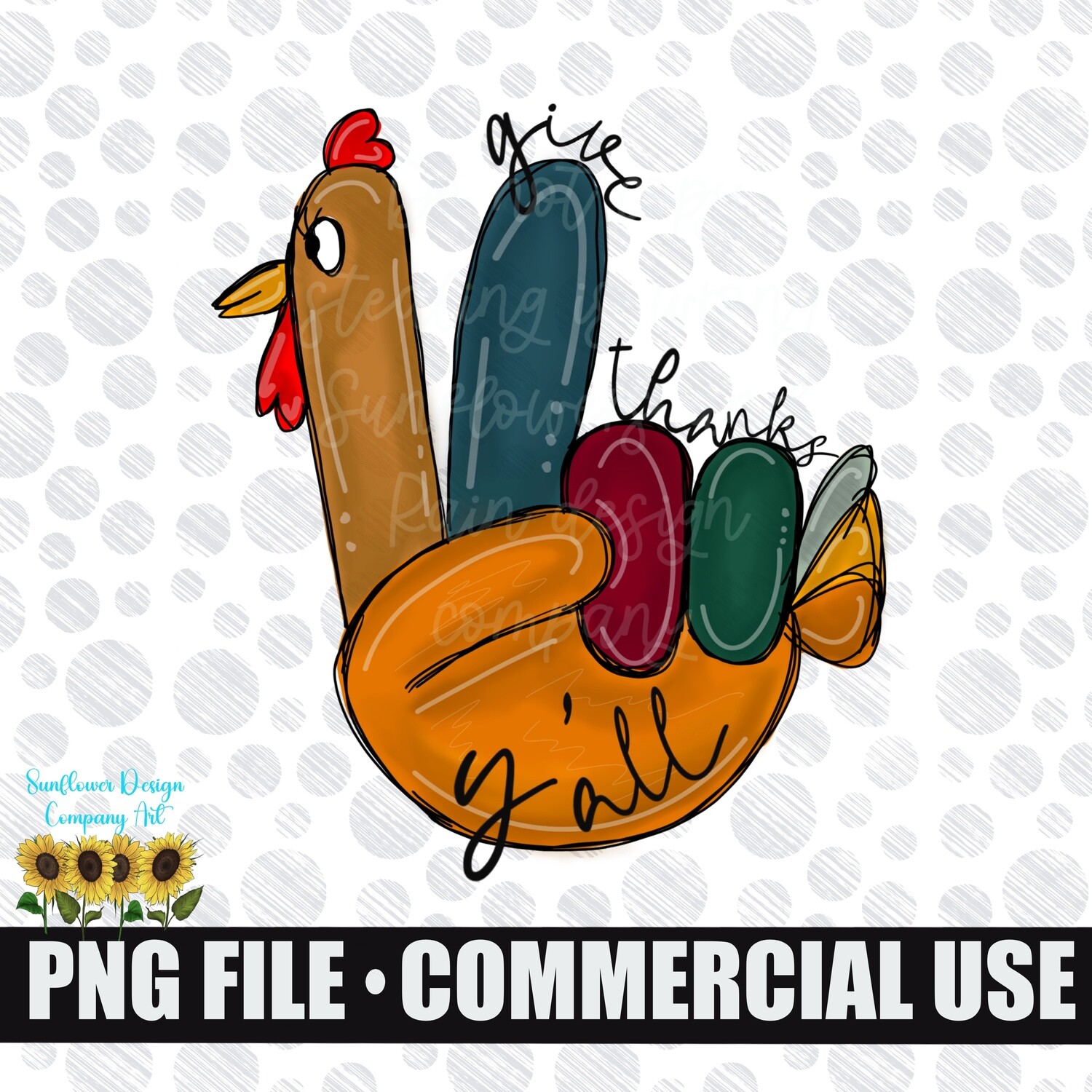 Give thanks y’all png file for sublimation shirts