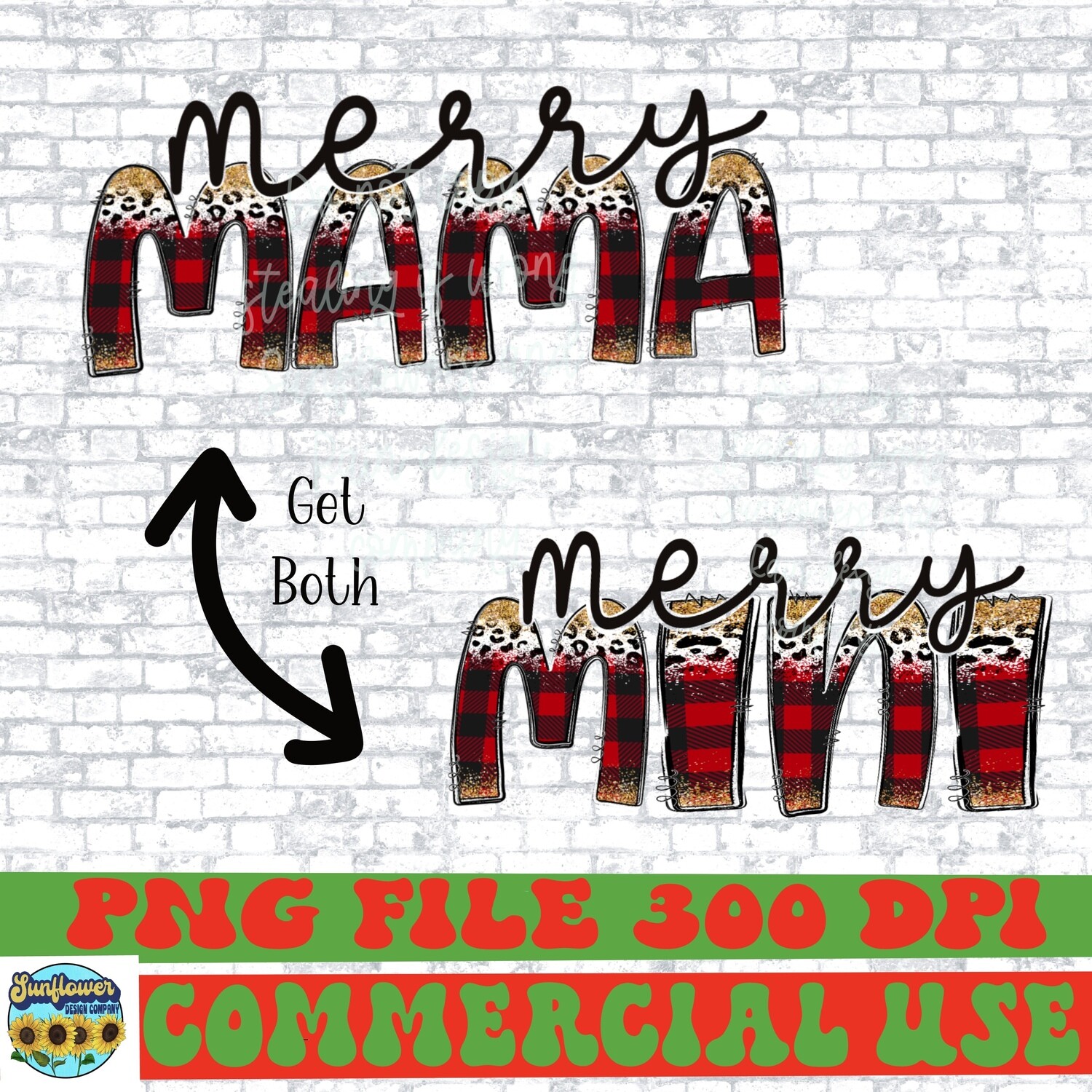 Merry mama merry mini Christmas png sublimation shirts bundle. Mama and me. Leopard print png. Buffalo plaid png. Doodle letters png