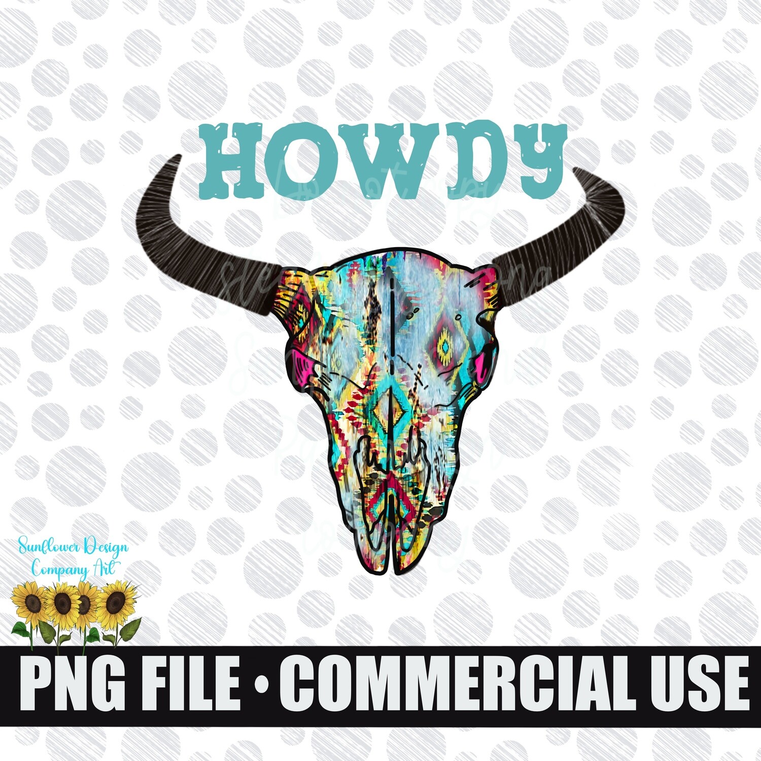 Howdy Cow Skull PNG, Western PNG, Aztec PNG, Vintage Rodeo Sublimation, Western Sublimation, Cowboy Png, Retro Western Png,