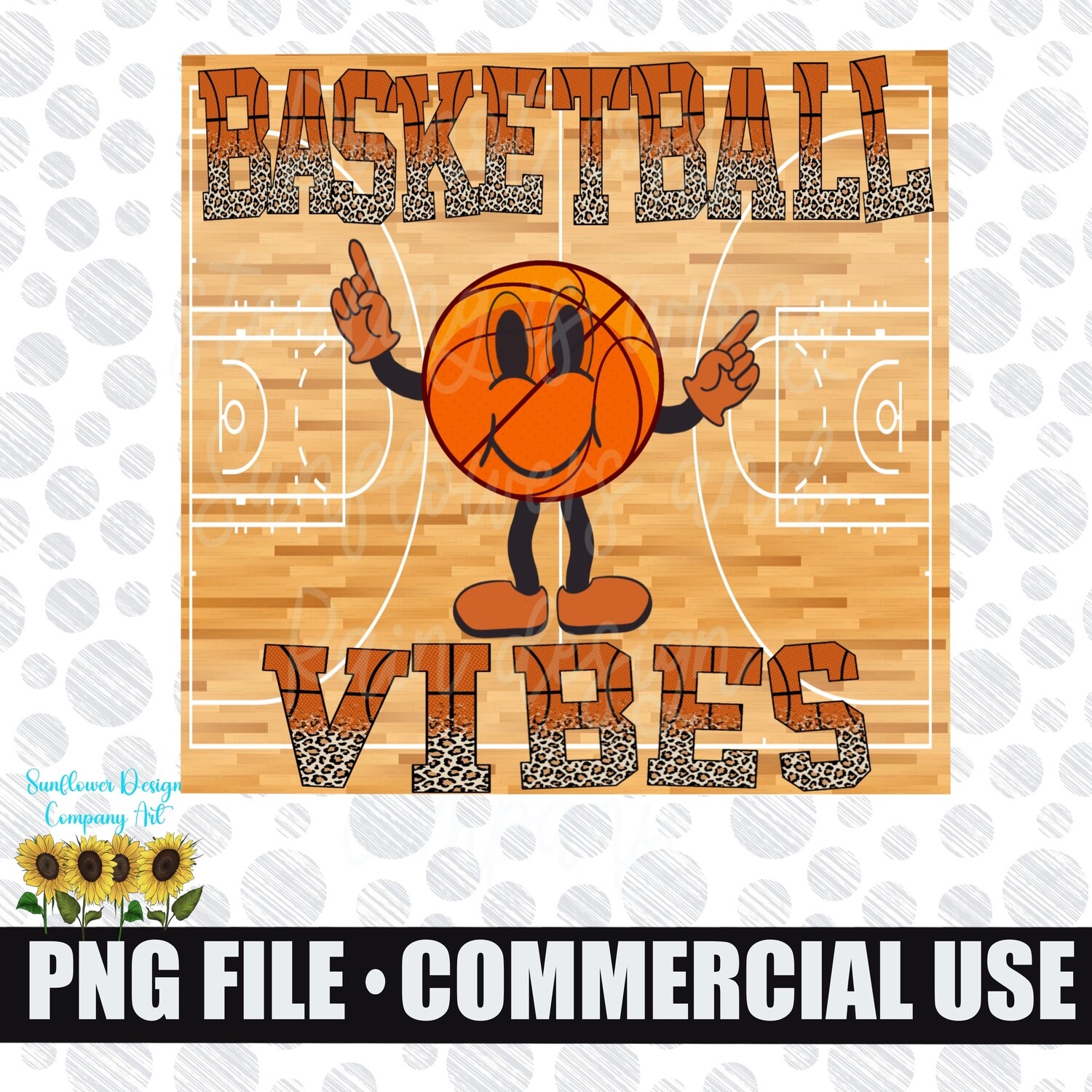 Basketball Vibes png. retro leopard print design. Png file for sublimation.  Digital download