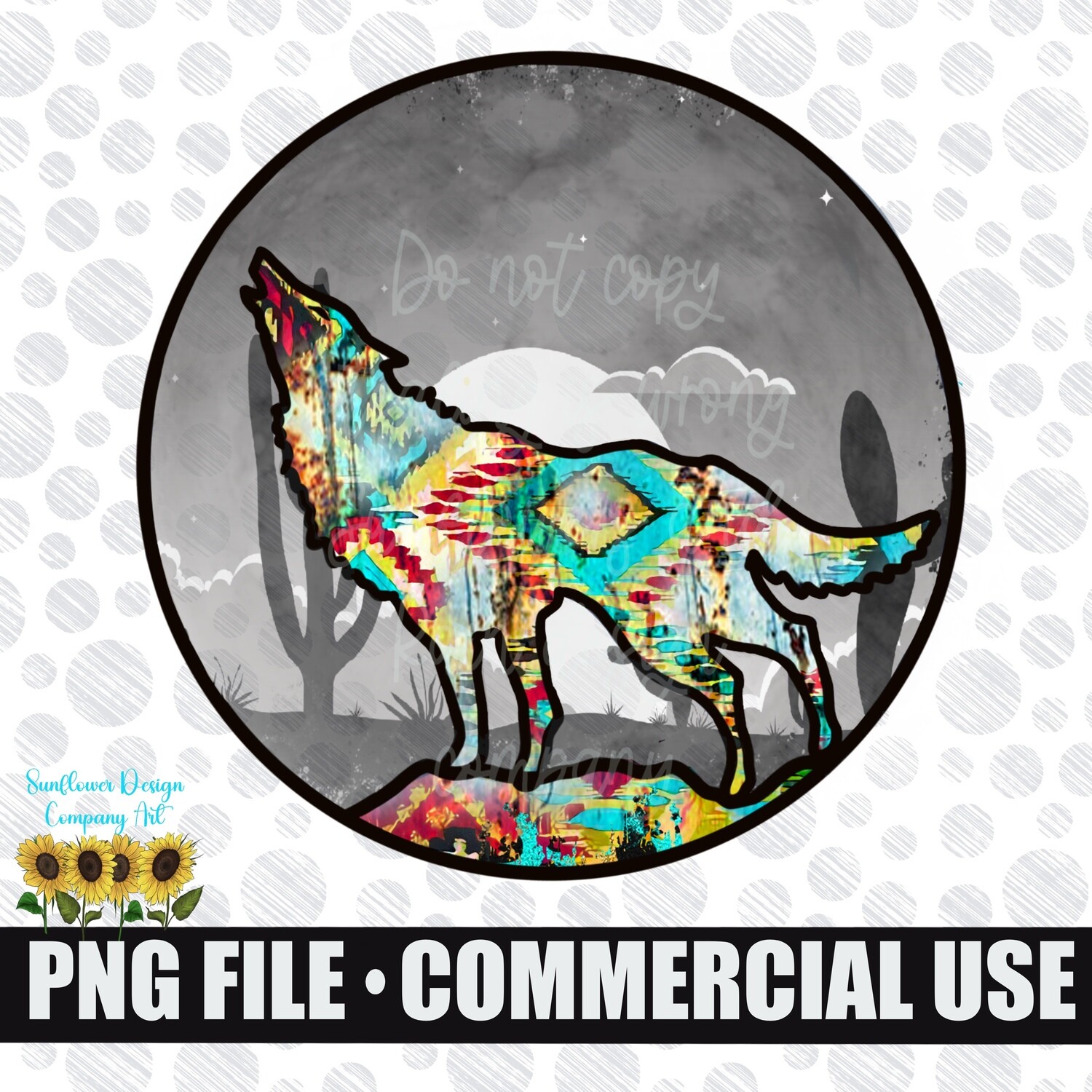Wolf Aztec png file