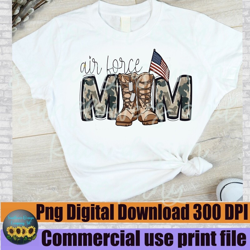 Air Force mom png file for sublimation shirts