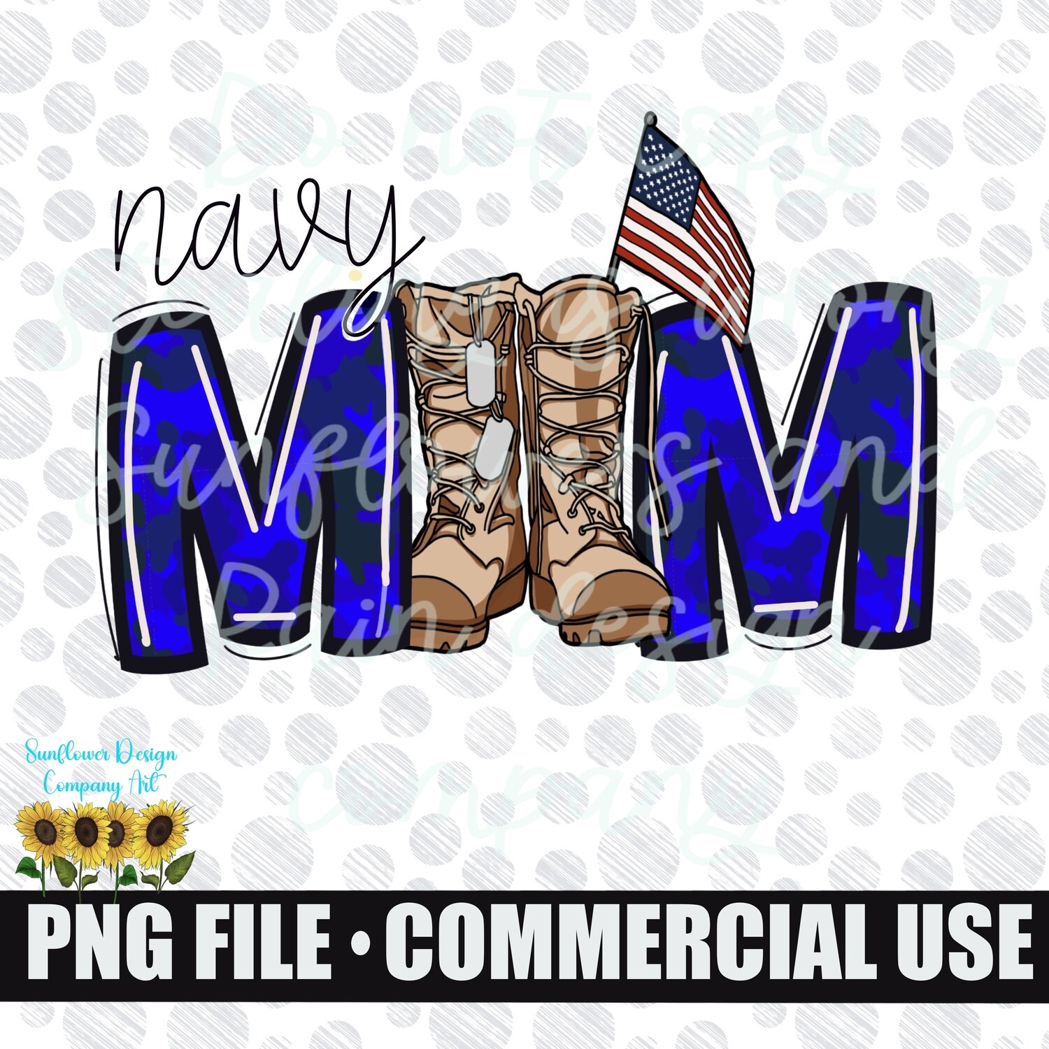 Navy mom png file for sublimation shirts