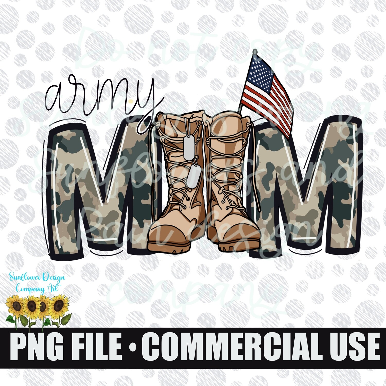 Army mom png file for sublimation shirts