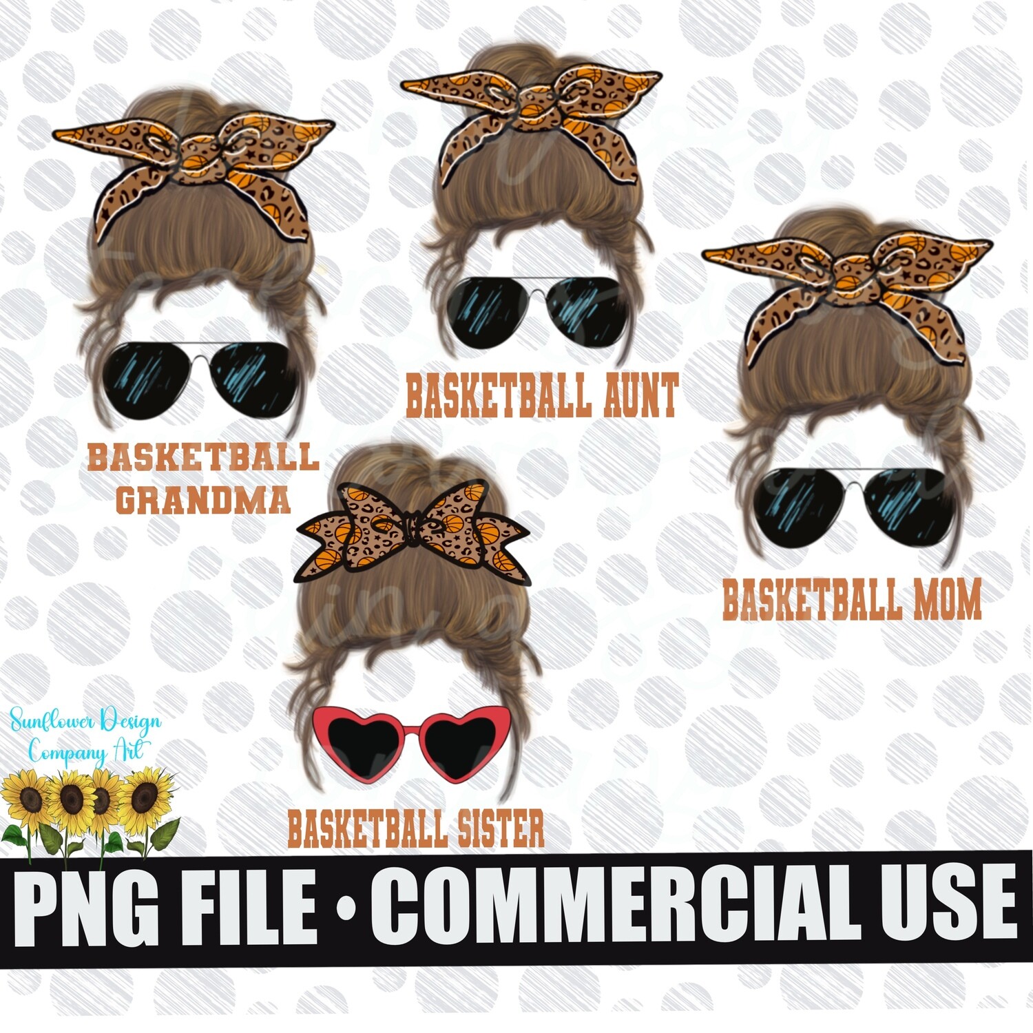 Basketball Messy bun bundle don’t care png file for sublimation e