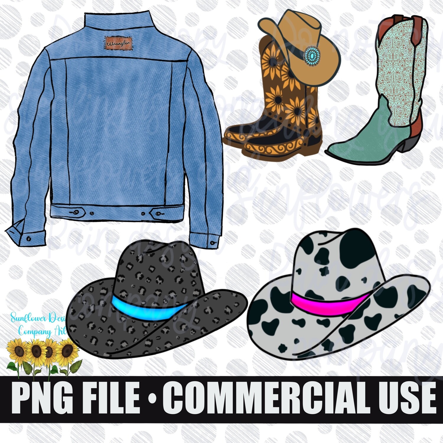 Western cloths  clipart  bundle for digital designs and sublimation designs