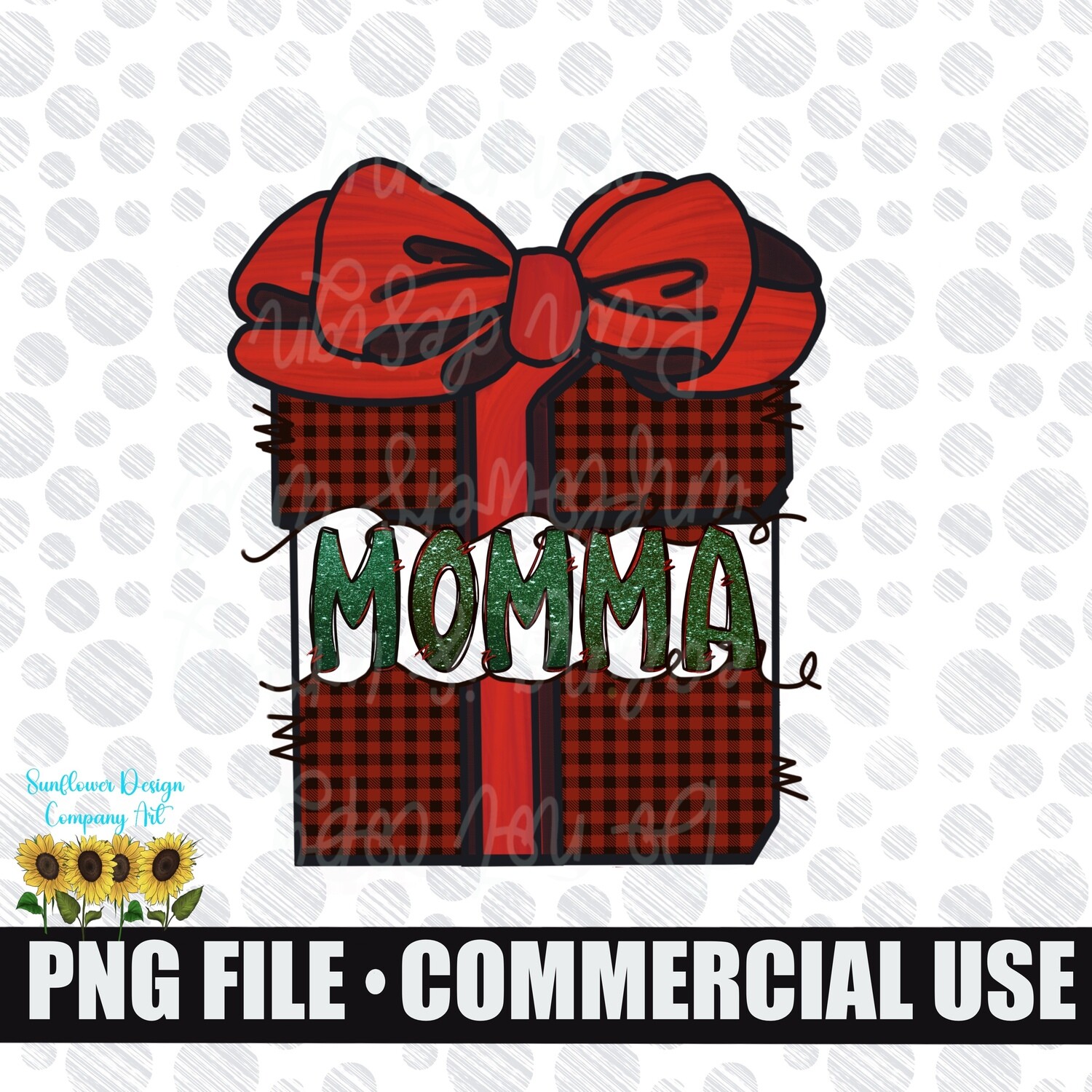 Momma Buffalo plaid print Christmas present png file for sublimation shirts