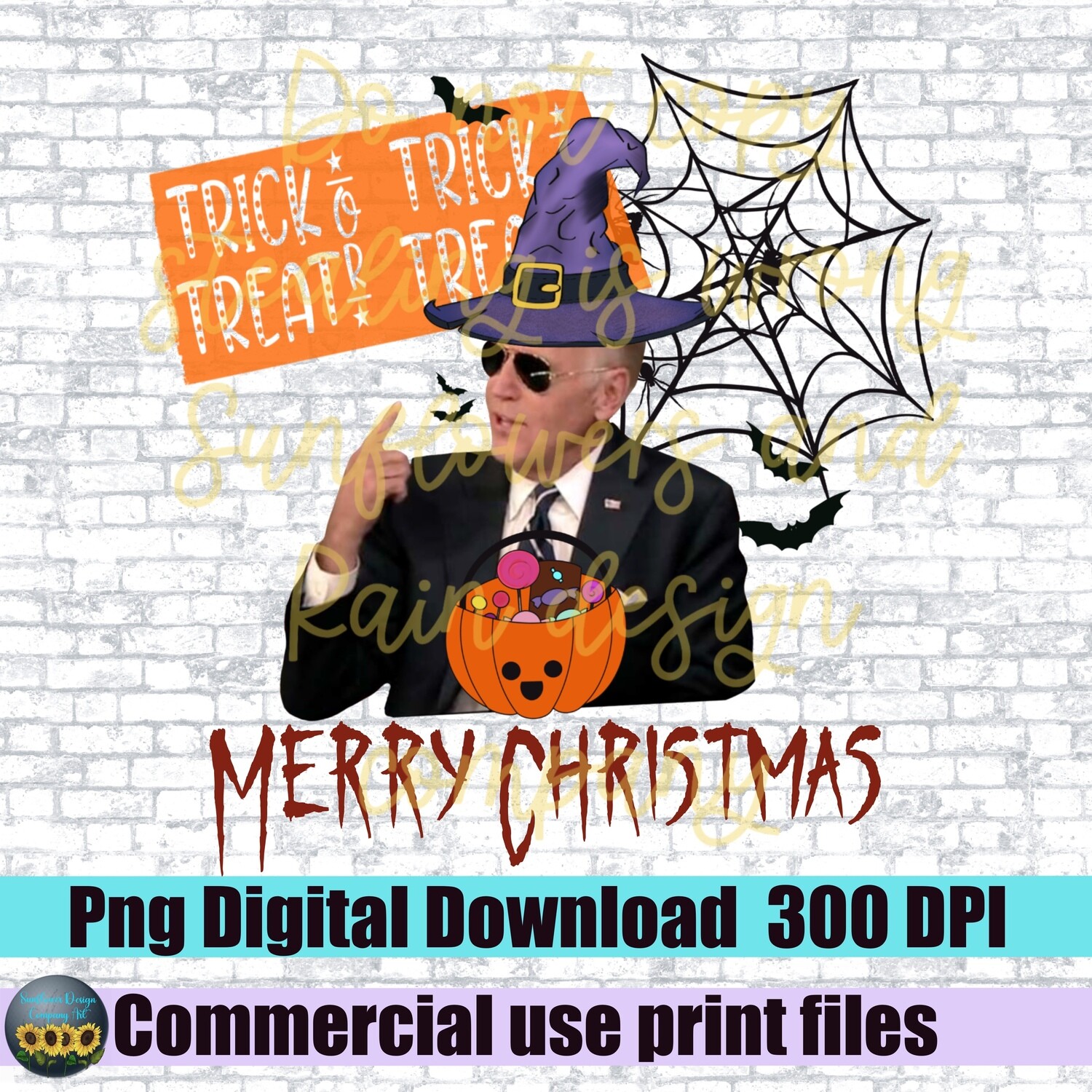 Confused Joe Biden png file for sublimation Funny Joe Biden Happy Halloween Merry Christmas  Anti Joe Biden