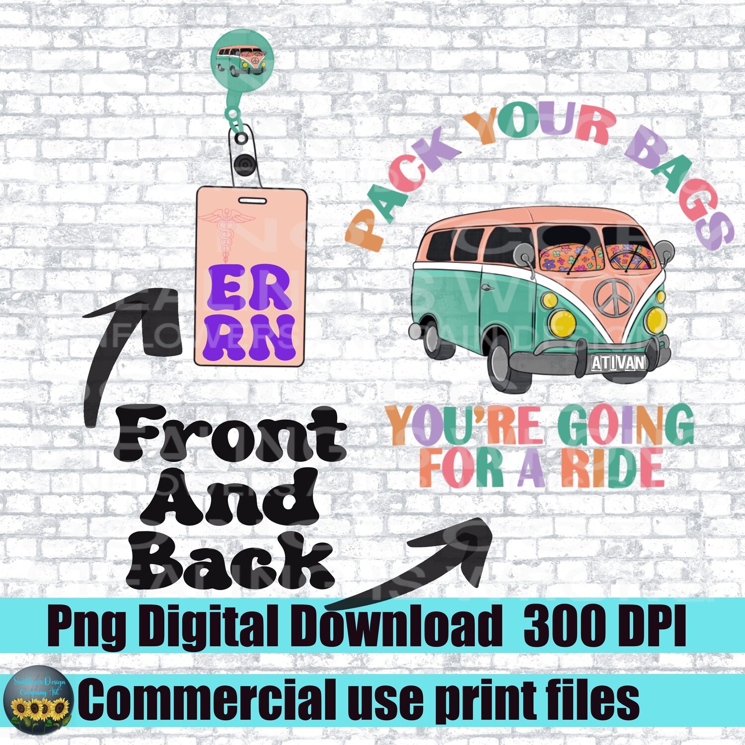 Funny ER RN, Ativan. nurse png design for sublimation shirts