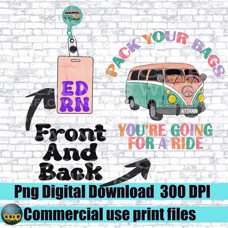 Funny ED RN, Ativan. nurse png design for sublimation shirts