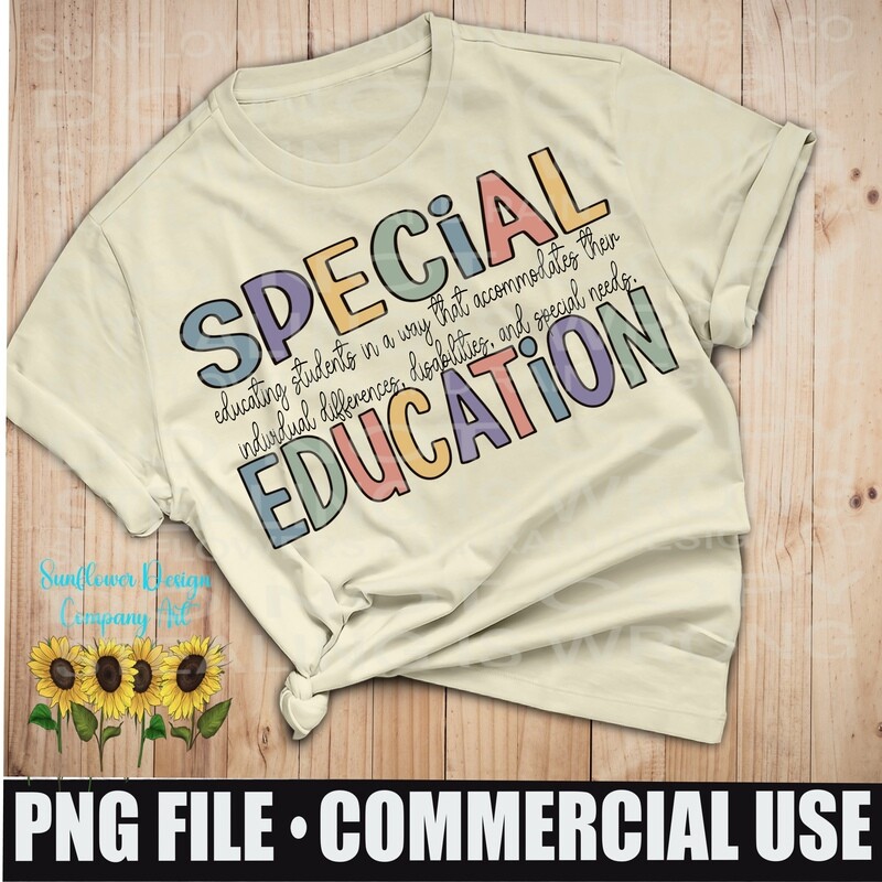 Special Education  png design for sublimation shirts