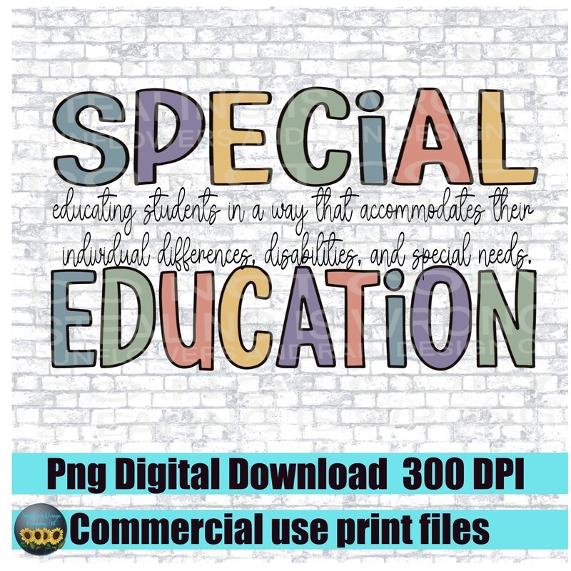 Special Education  png design for sublimation shirts