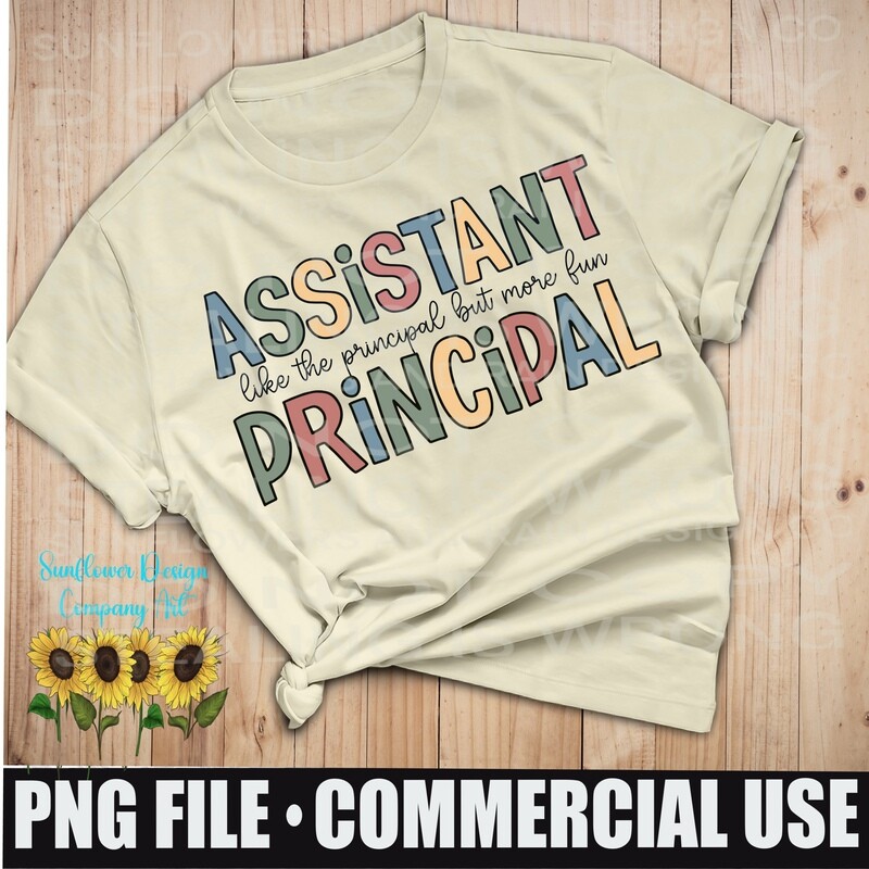 Assistant Principal png file for sublimation shirts