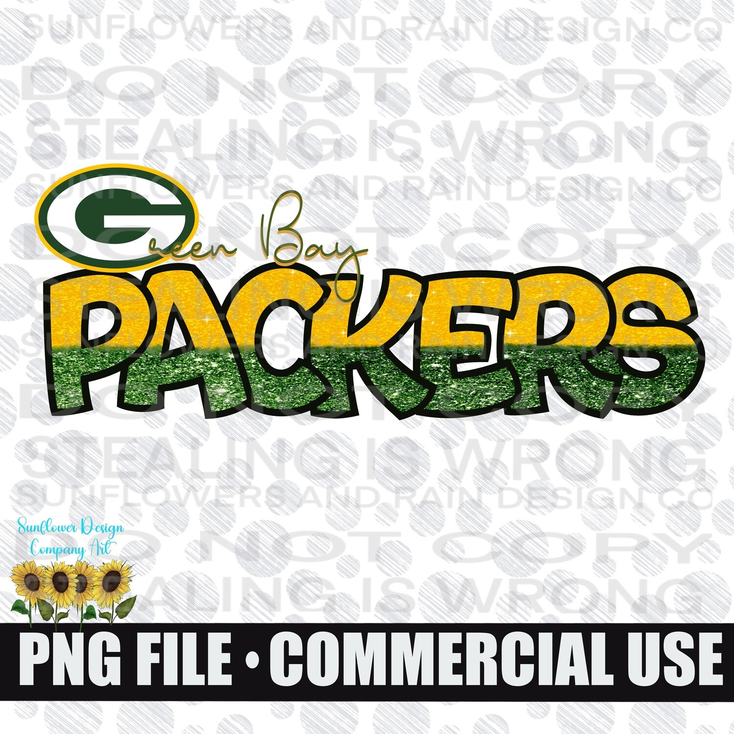 Green Bay packers Football  PNG digital download, Sublimation design.