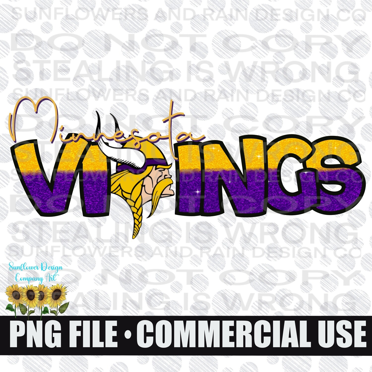 Minnesota Vikings Football  PNG digital download, Sublimation design.
