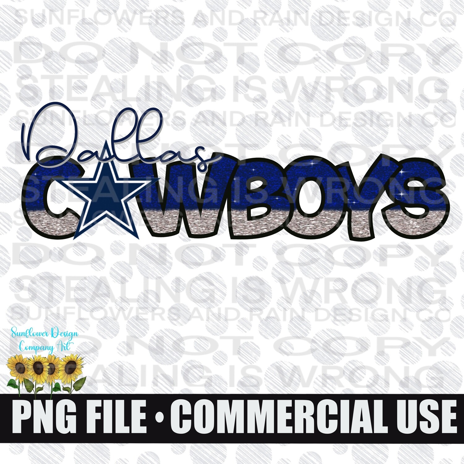Dallas Cowboys Football  PNG digital download, Sublimation design.