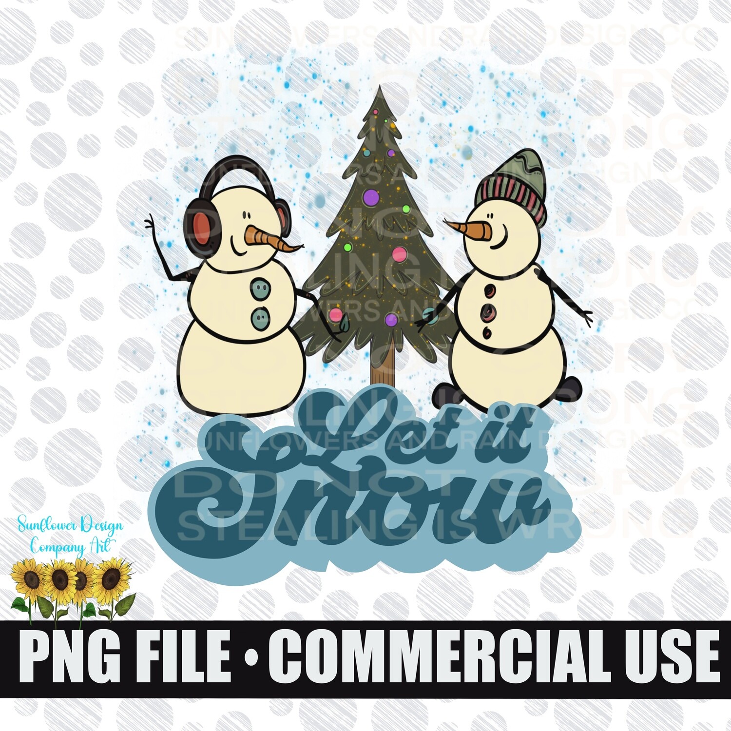 Let it snow Retro Christmas merry Christmas png file.