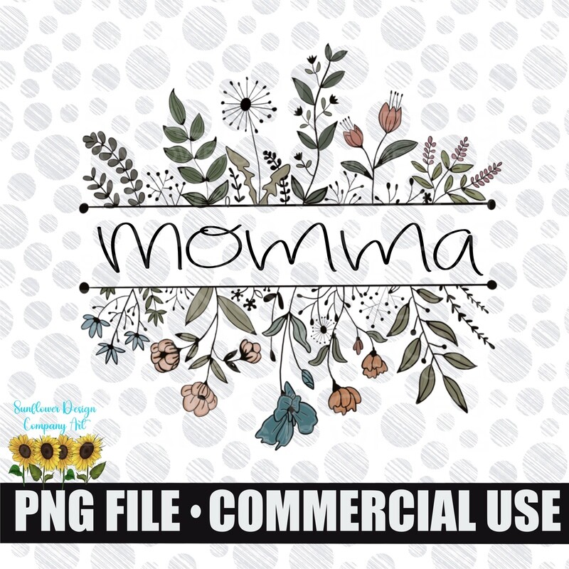 Momma wildflowers png file.