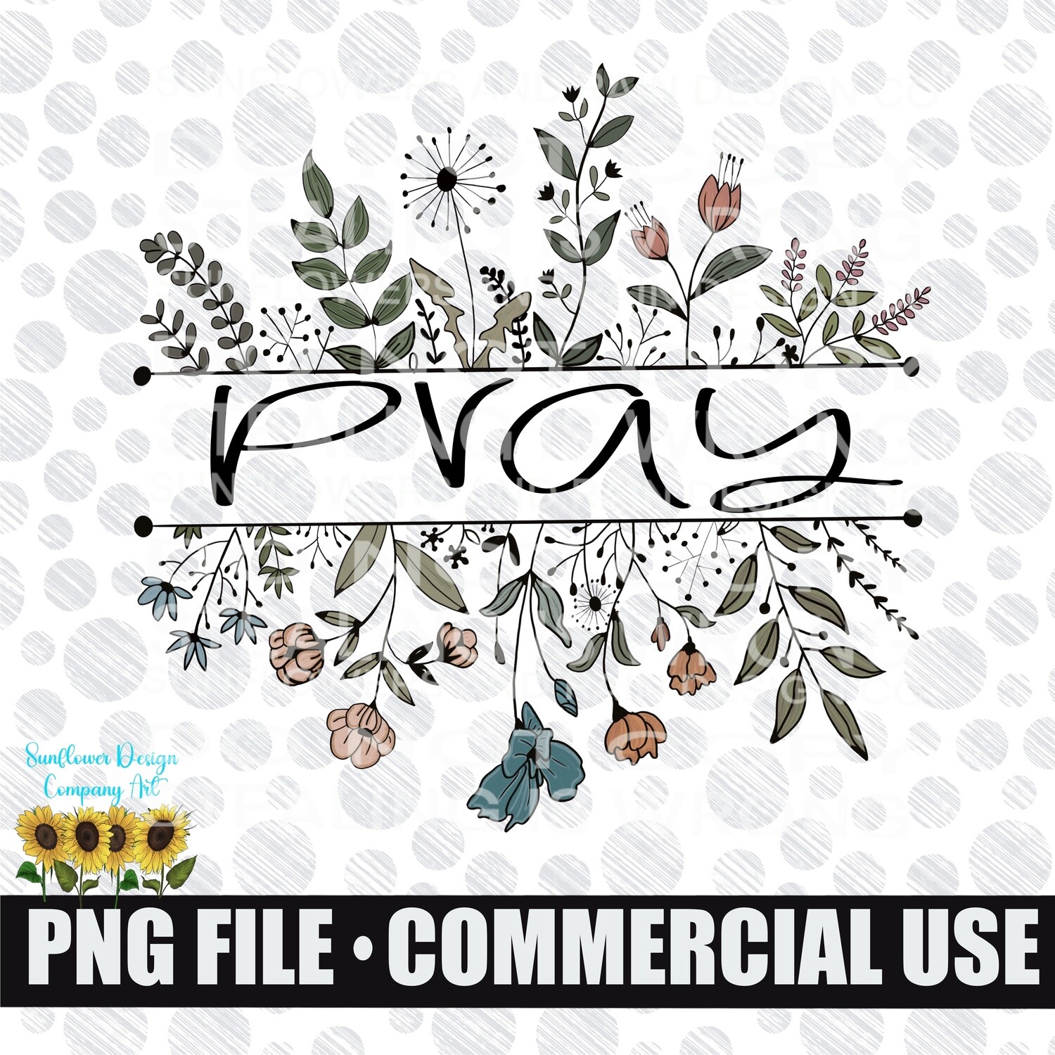 Pray wildflowers png file.