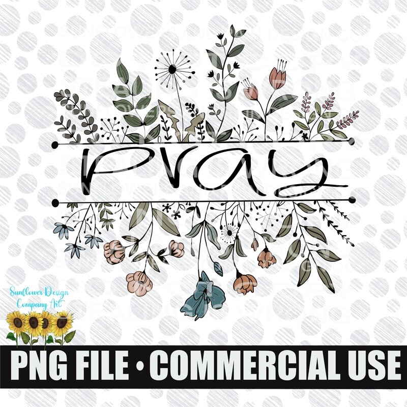 Pray wildflowers png file.