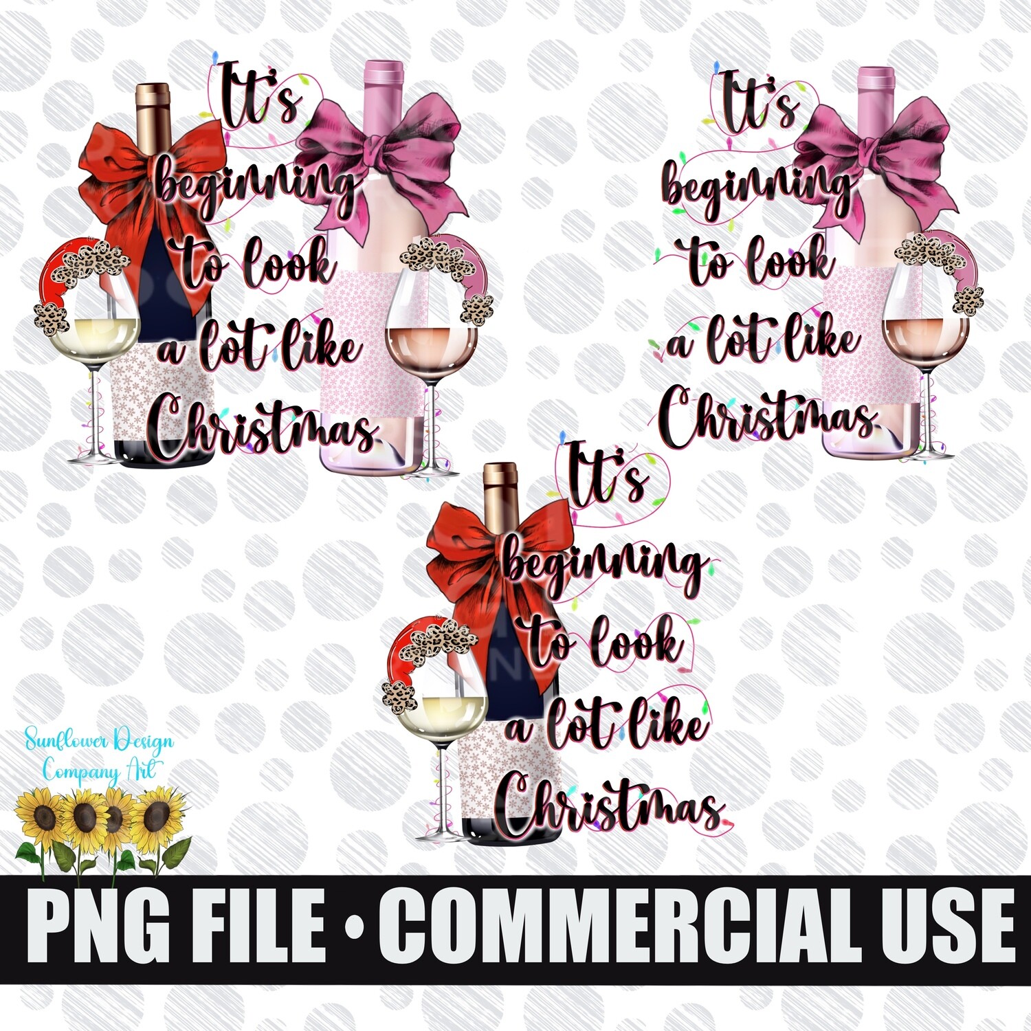 Wine Christmas Bundle. 3 pngs included png for sublimation shirts