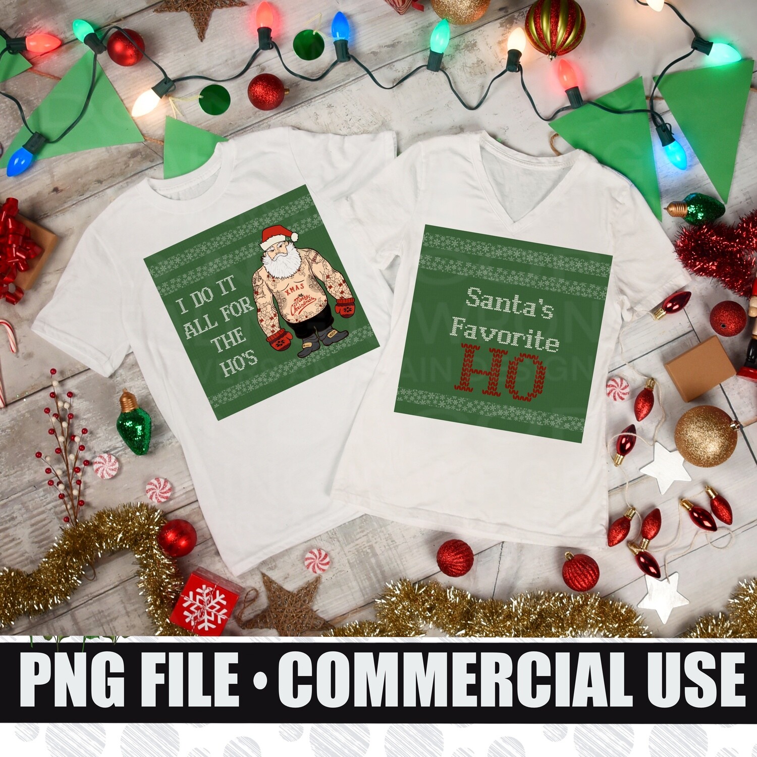 Santa ugly Christmas sweater bundle.