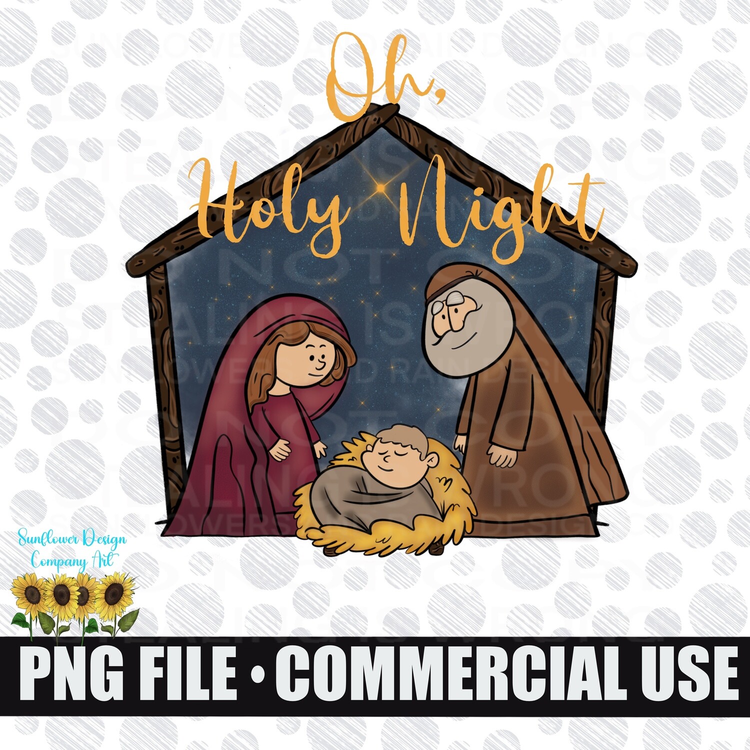 Oh holy night. Jesus manger  png file