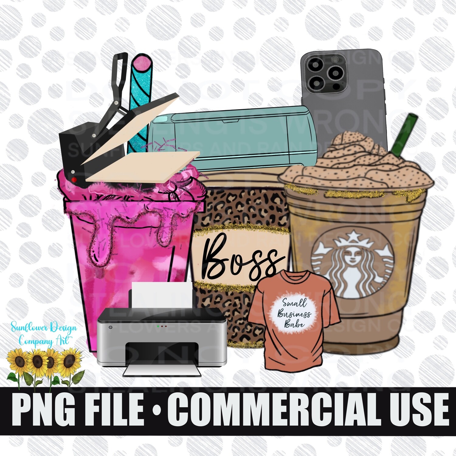 Coffee small business  design.  png design for sublimation shirts