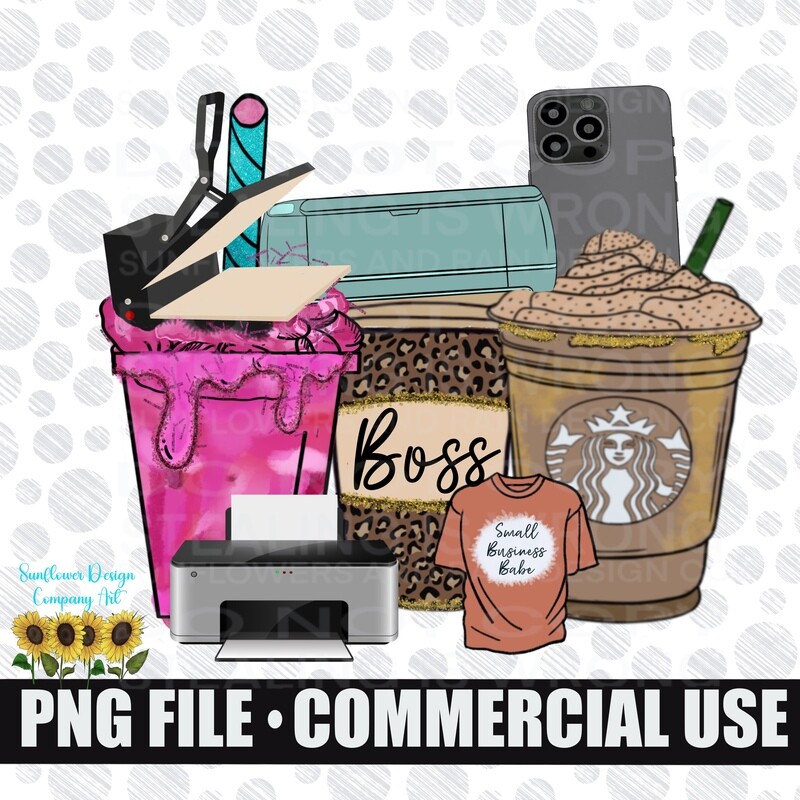 Coffee small business  design.  png design for sublimation shirts