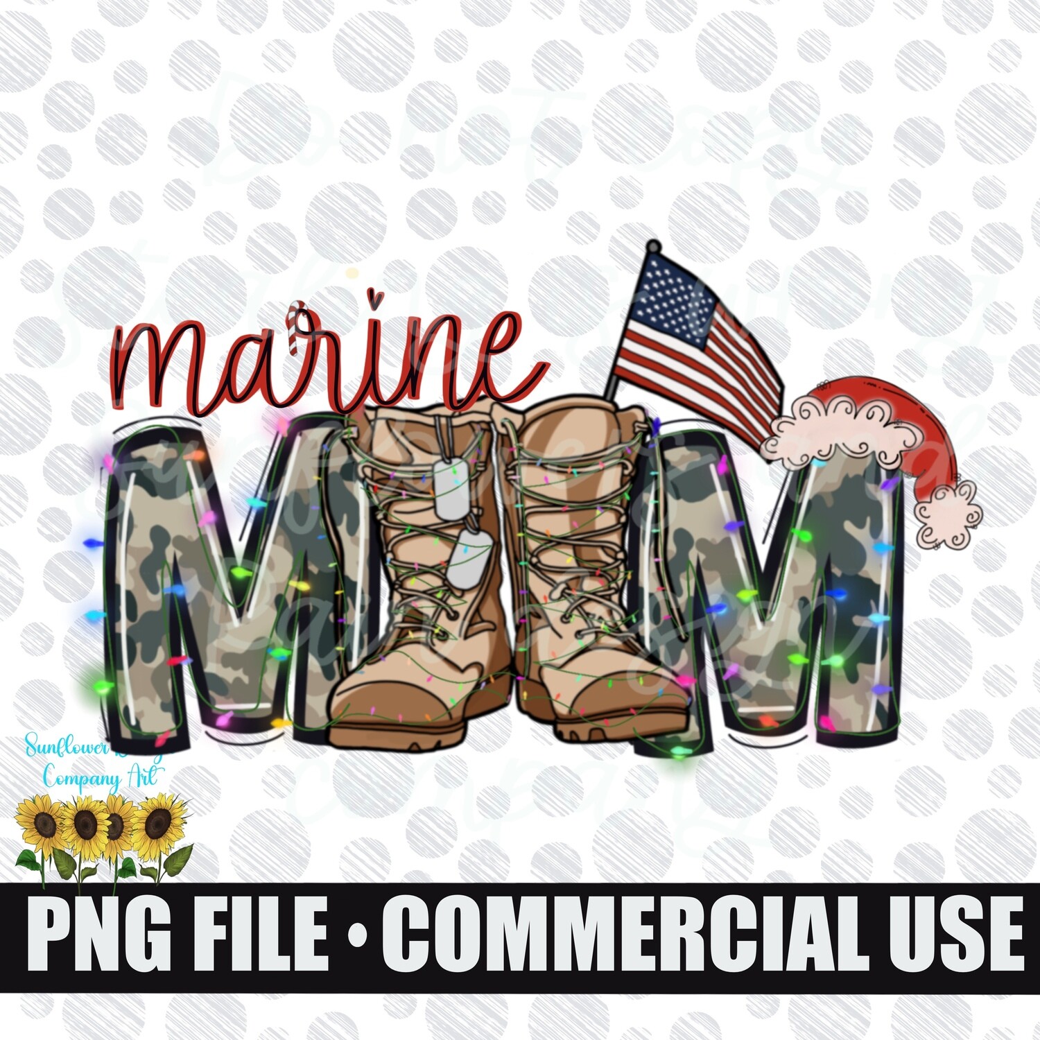 Marine Mom Christmas png file